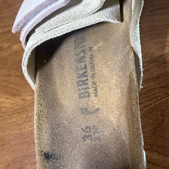 Birkenstock Womens 36 (5) Oita Sandals Shoes Antique White Suede Slide Comfort - Picture 4 of 4